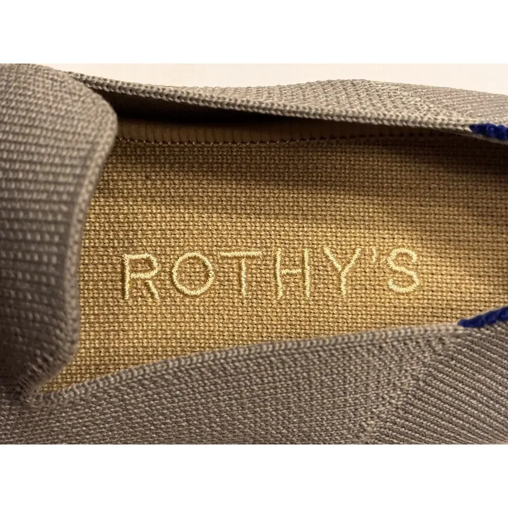 7.5 Rothys Light Gray Slip On Sneakers